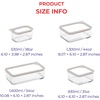 image:imageNeoflam 6 Set FIKA One Borosilicate Glass Food Container with Lid Microwave Oven Dishwasher Safe Stylish Home Deco Modern Kitchen Storage SETAssorted 6Pack