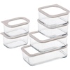 image:imageNeoflam 6 Set FIKA One Borosilicate Glass Food Container with Lid Microwave Oven Dishwasher Safe Stylish Home Deco Modern Kitchen Storage SETAssorted 6Pack
