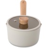 image:imageNEOFLAM FIKA 15QT Milk Pan with 2 Pour Spouts Butter Warmer Milk Boiling Melting Pot Induction Wood Handle Made in Korea 6  16cm