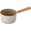 image:imageNEOFLAM FIKA 15QT Milk Pan with 2 Pour Spouts Butter Warmer Milk Boiling Melting Pot Induction Wood Handle Made in Korea 6  16cm