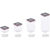 image:imageNeoflam Airtight Smart Seal Food Storage Container Set of 3 Square  Crystal Clear Body  Modular Stackable Nestable Design  Easy to Clean BPA Free 21 L 71 oz21 L  71 oz