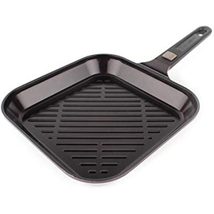 image:imageNeoflam MyPan 95 Ceramic Nonstick Frying Pan with Detachable Handle Frying Pan for Fish Skillet Saute Grill StirFry Cake PFOAFree Oven Safe Dishwasher Safe Red Ruby11 Grill Pan