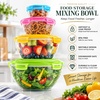 image:imageNeoflam 8Piece Mixing Bowls with Lids Set Stackable Airtight Food Storage Containers BPAFree Bowls for Mixing Serving Meal Prep amp Storage Dishwasher Safe