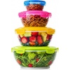image:imageNeoflam 8Piece Mixing Bowls with Lids Set Stackable Airtight Food Storage Containers BPAFree Bowls for Mixing Serving Meal Prep amp Storage Dishwasher Safe